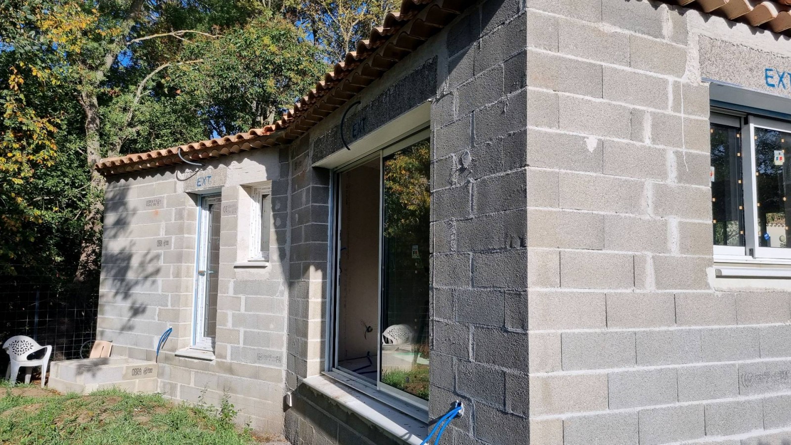 Installation électrique dans une maison individuelle en construction dans la commune de Salon de Provence