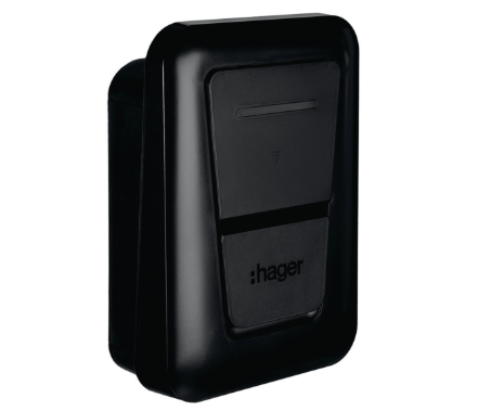 Installation borne de recharge Hager Witty One 7 kW pour véhicule Tesla en maison individuelle à Sénas